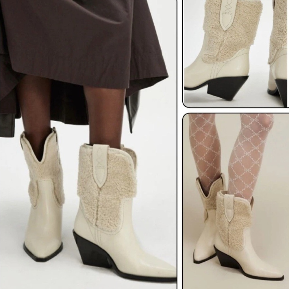 🤎SOLD🤎Free People Shearling Cream Boot